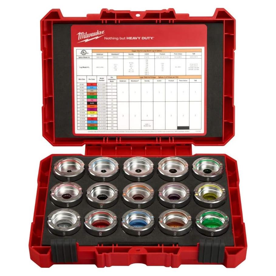 Kit de Matrices Crimpado Milwaukee 8 a 600 Cobre