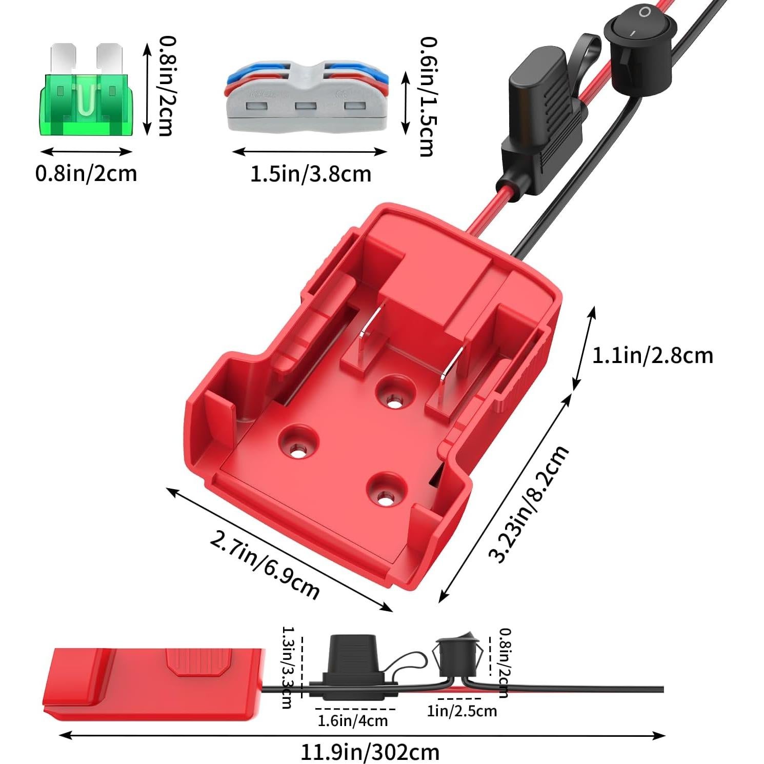 Paquete de 2 adaptadores Kzreect para batería Milwaukee 18V