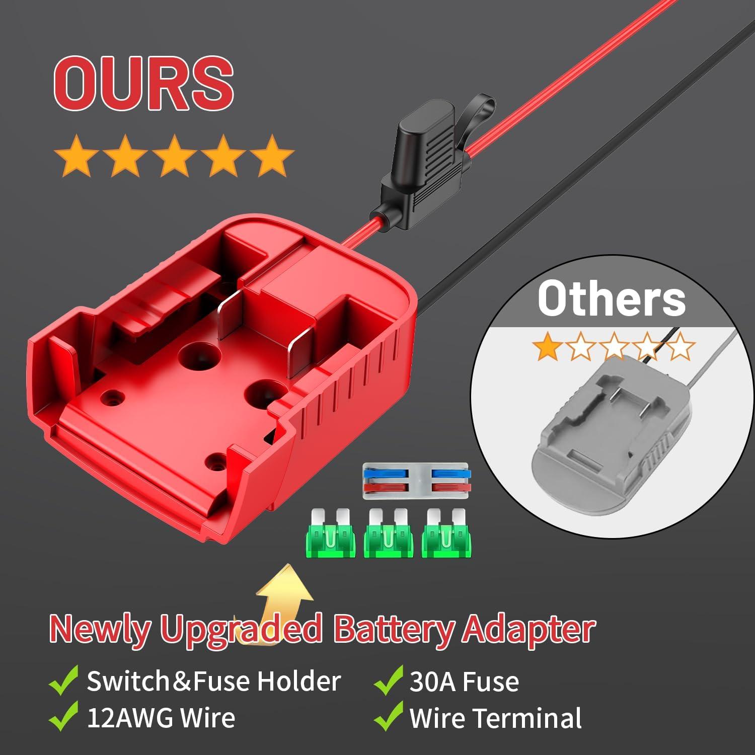 Adaptador de Rueda de Potencia Kzreect 18V con Interruptor