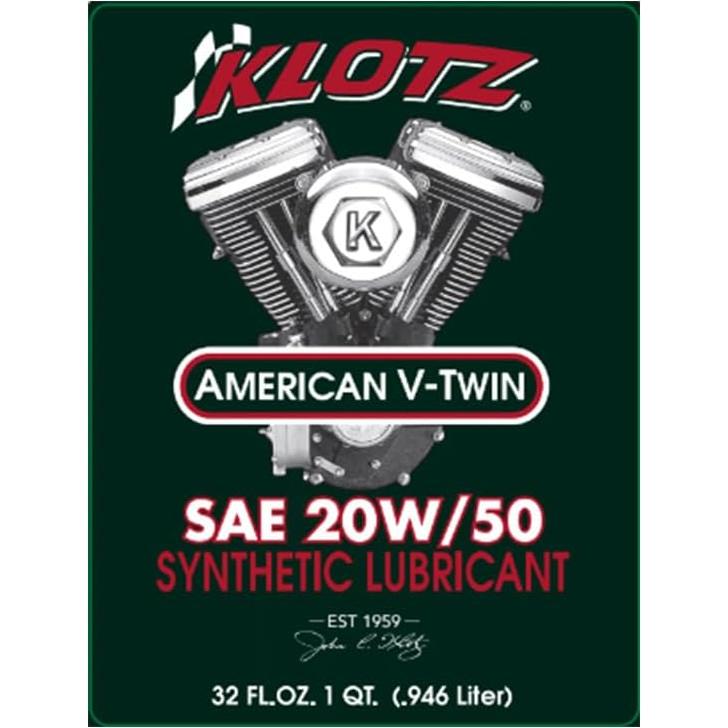 Klotz Kit de Cambio de Aceite Sintético 20W-50 para Moto