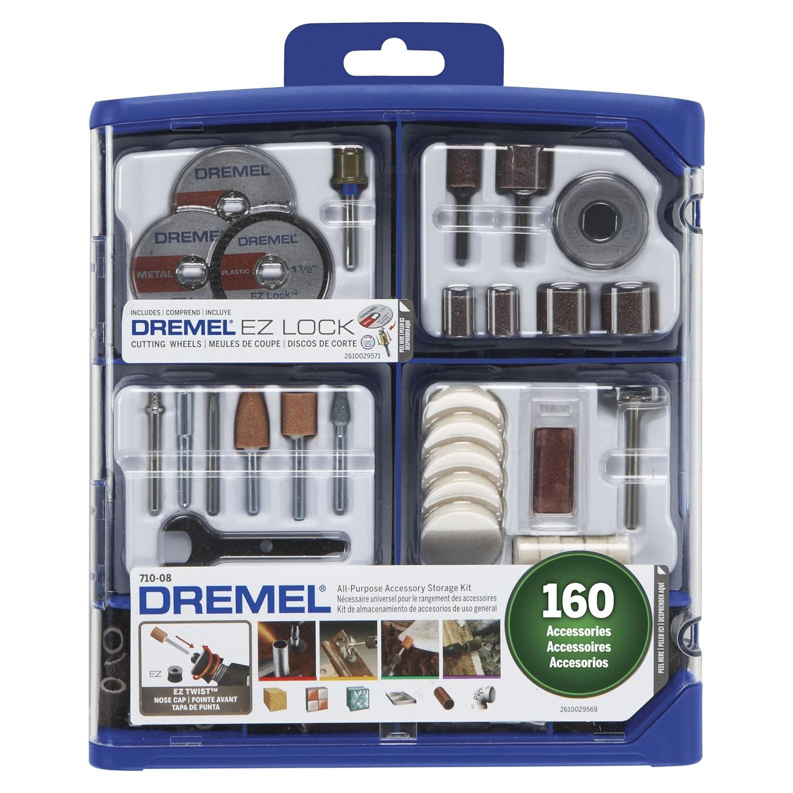 Kit de Accesorios Dremel 160 Piezas con EZ Lock