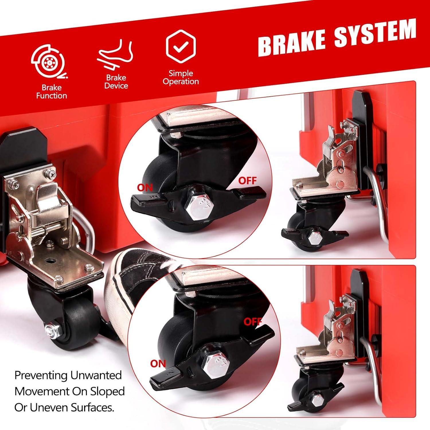 Kit de Ruedas Caster Milwaukee Packout con Freno 200 kg