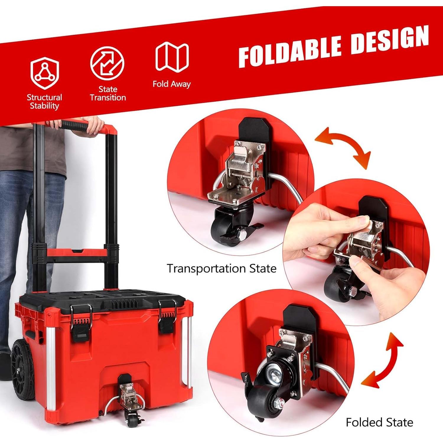 Kit de Ruedas Caster Milwaukee Packout con Freno 200 kg