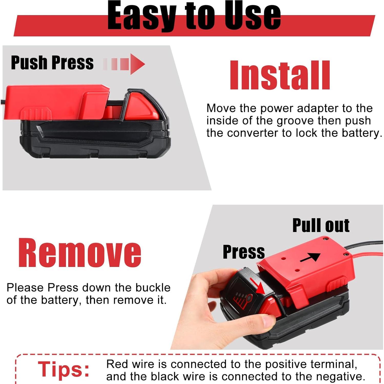 Adaptador de Batería Pickmesh 6 Pzs Compatible Milwaukee 18V