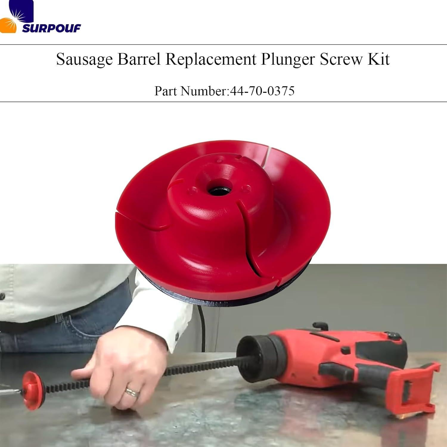 Kit de Tornillo de Reemplazo 44-70-0375 para Émbolo de Barril de Salchicha 20 oz - SURPOUF
