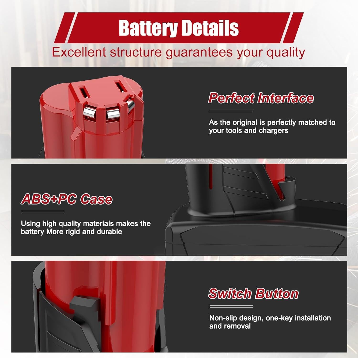 Baterías Powilling 12V 6.5Ah + Cargador para Milwaukee M12