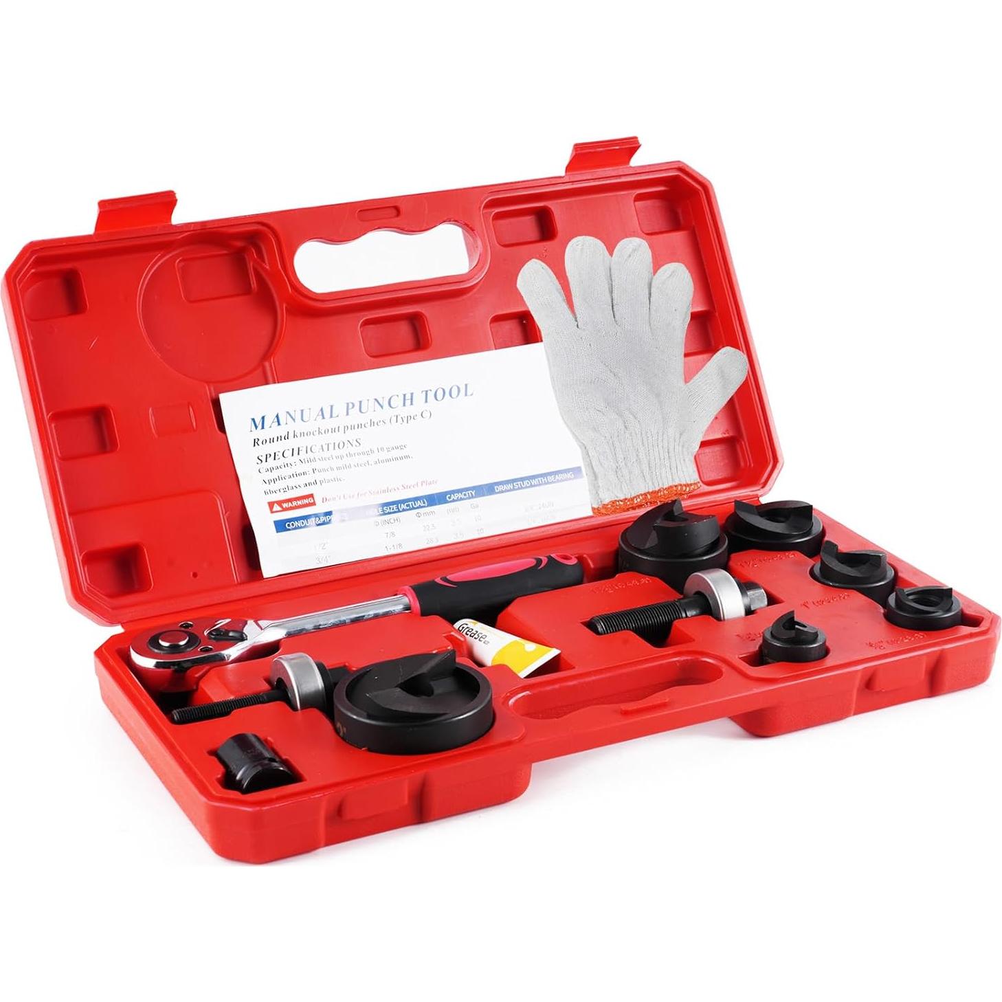 Kit de Herramientas de Perforación Knockout BANCHEE 6 Piezas