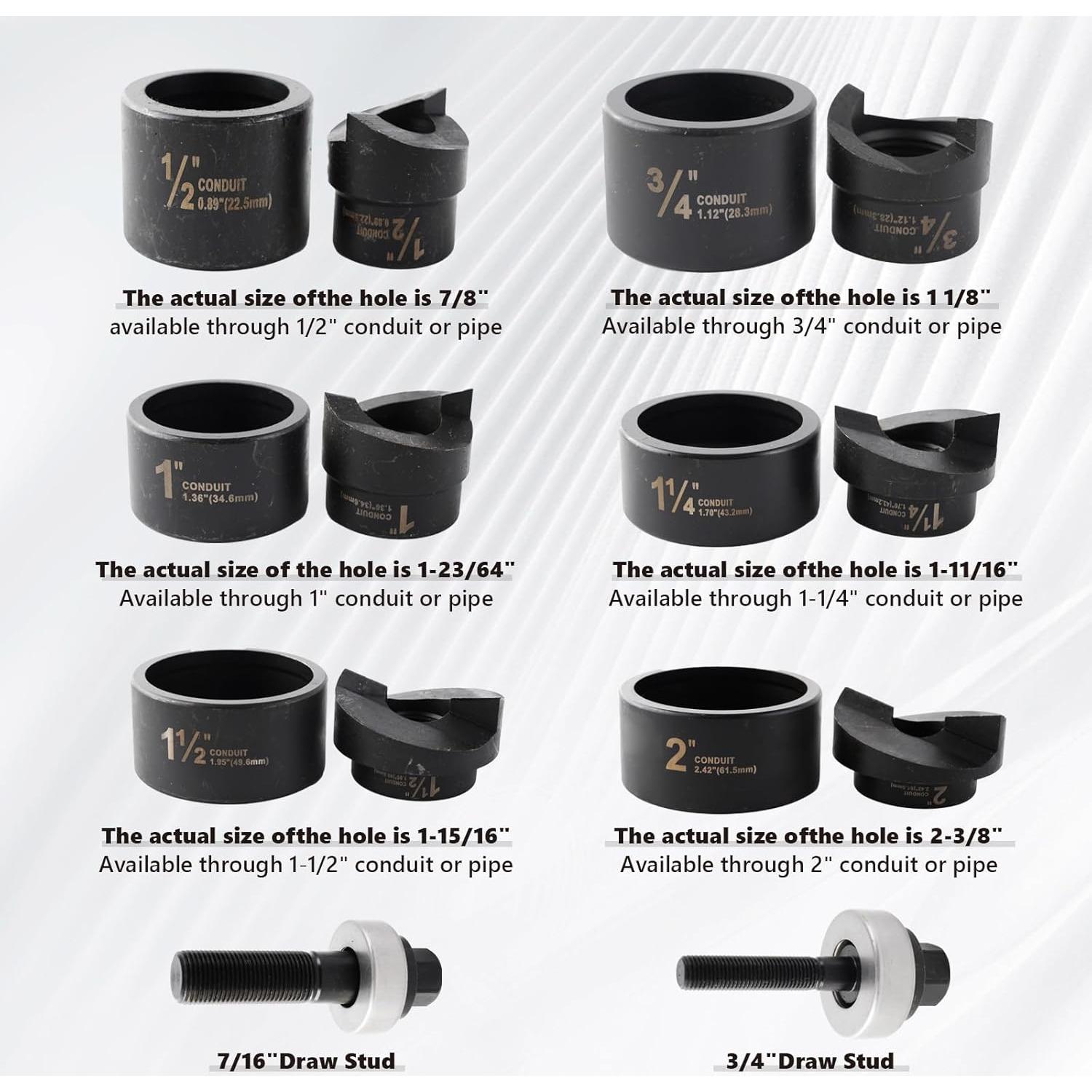 Kit de Herramientas de Perforación Knockout BANCHEE 6 Piezas