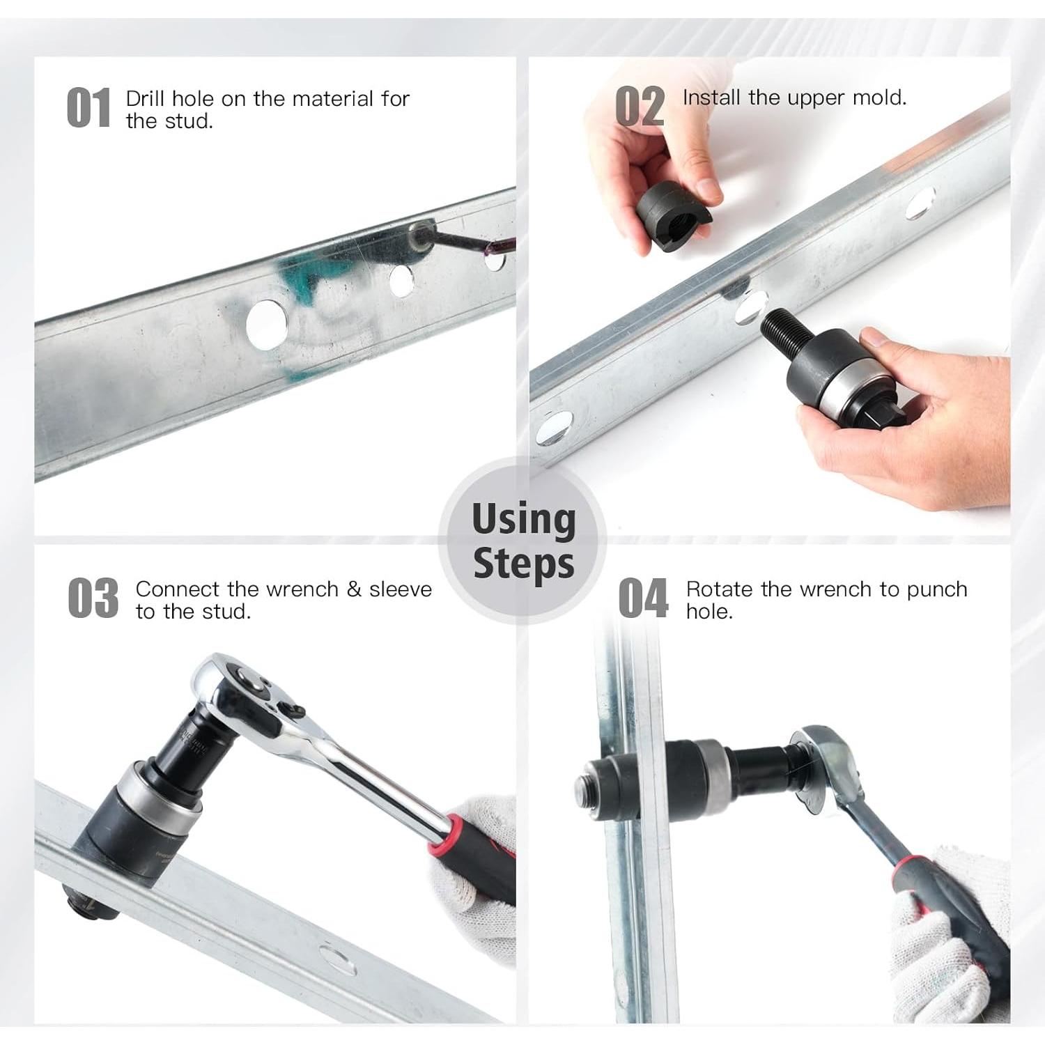 Kit de Herramientas de Perforación Knockout BANCHEE 6 Piezas