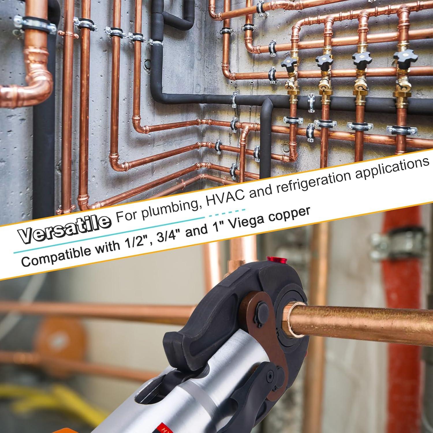 Herramienta de Crimpado ASDFGHT Tubos de Cobre 1,27-2,54 cm