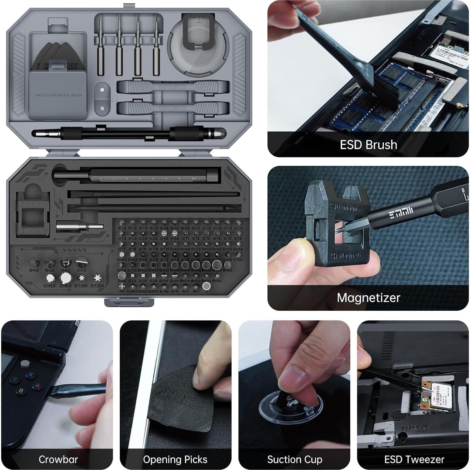 Juego de Destornilladores JAKEMY 105 en 1 Mini Precisión