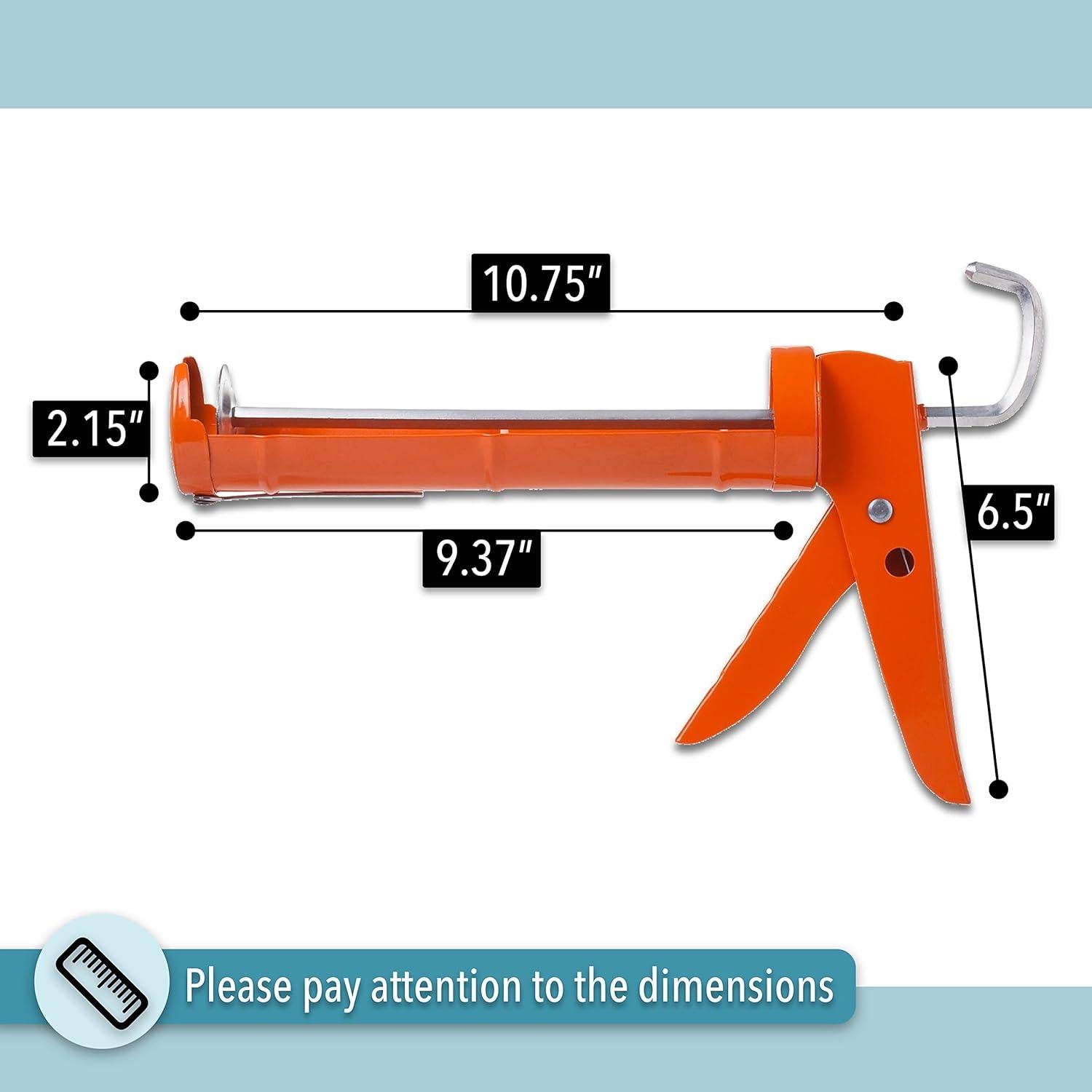 Pistola de Calafateo Bates 10:1 Manual Naranja 0.46 kg