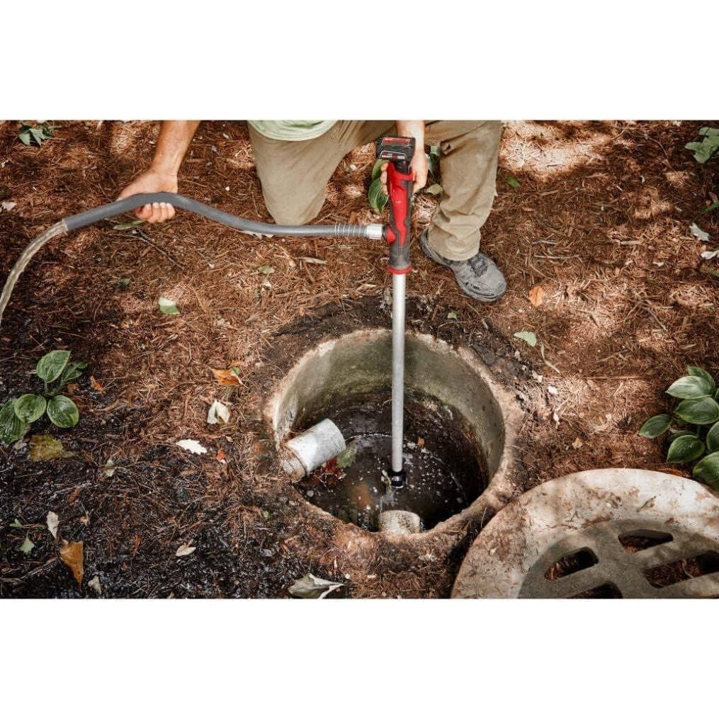 MILWAUKEE 2579-20 M12 Stick Transfer Pump - Gray, Aluminum, Submersible, 9 GPM, 15 ft Head Height