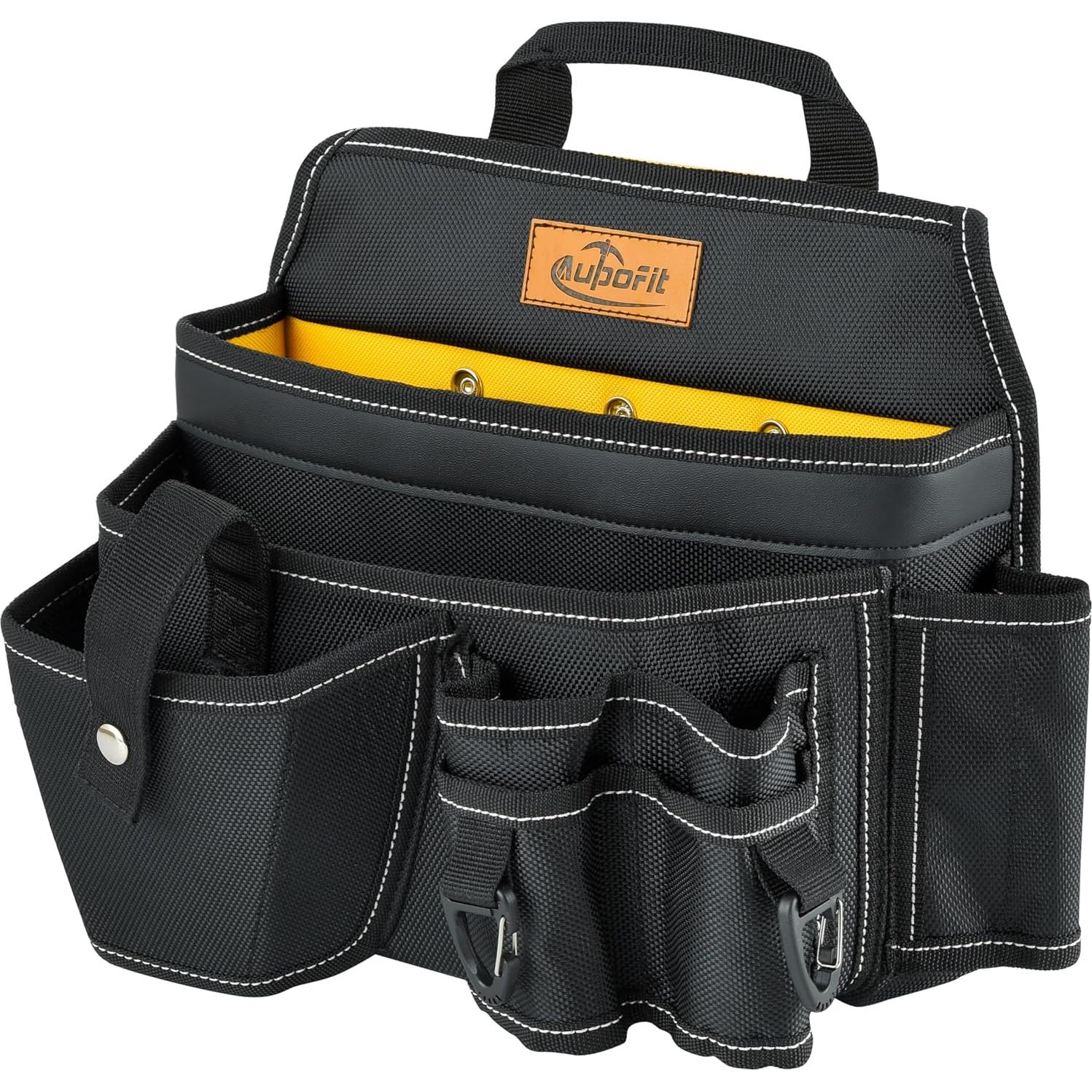 Cinturón de herramientas Aupofit 7 piezas 32 bolsillos negro