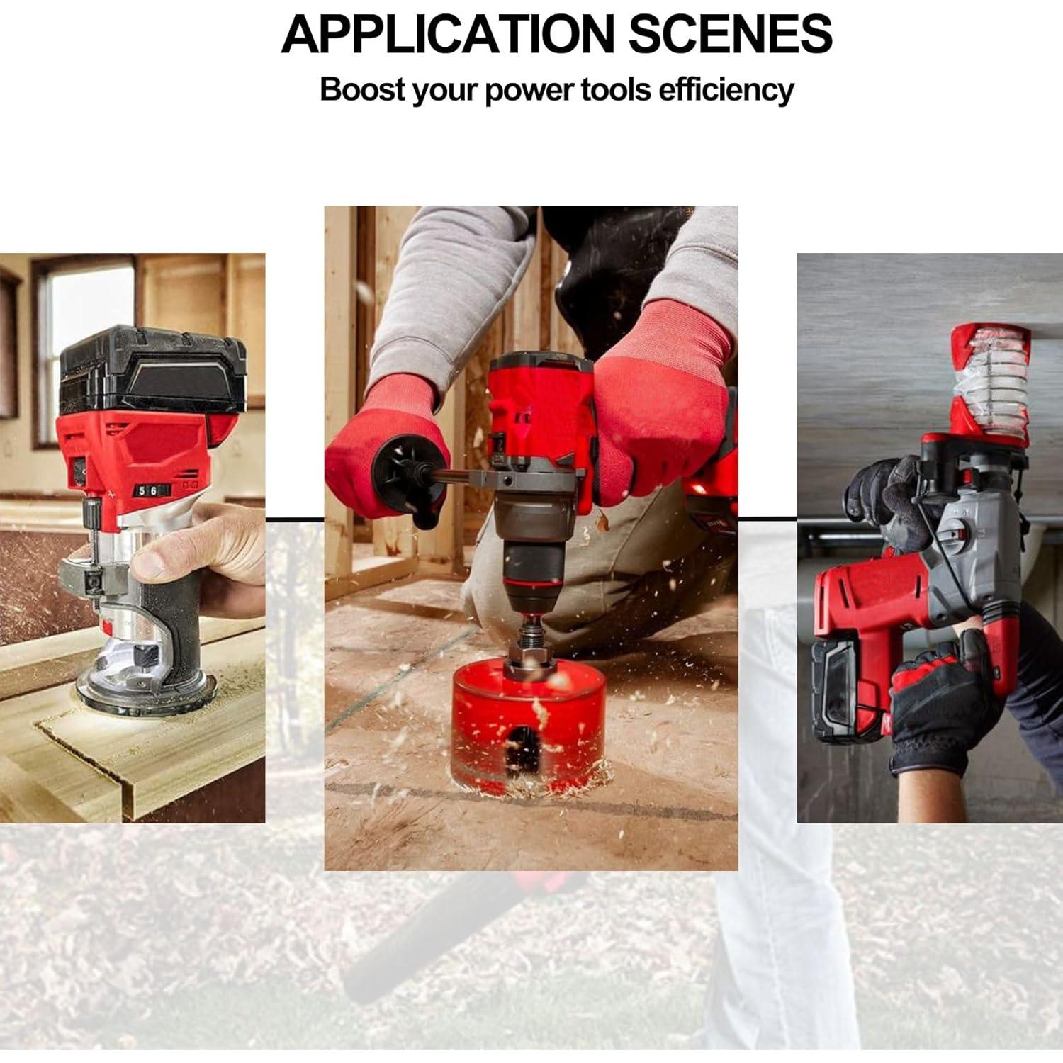 18V 4 Pack 5.0Ah Replacement for Milwaukee M18 Battery Compatible with Milwaukee M18 Cordless Power Tools 18V Lithium Battery and Milwaukee 18V Chargers