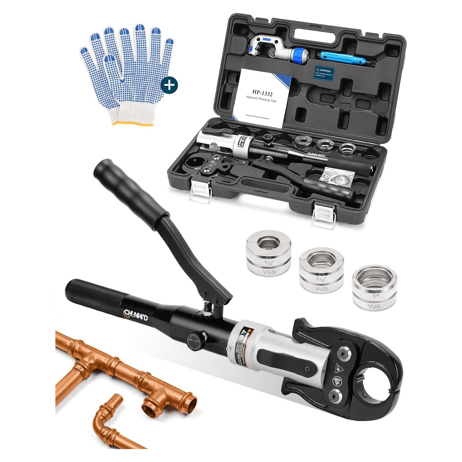 Juego de herramientas de prensado CHANHYD para tubos de cobre