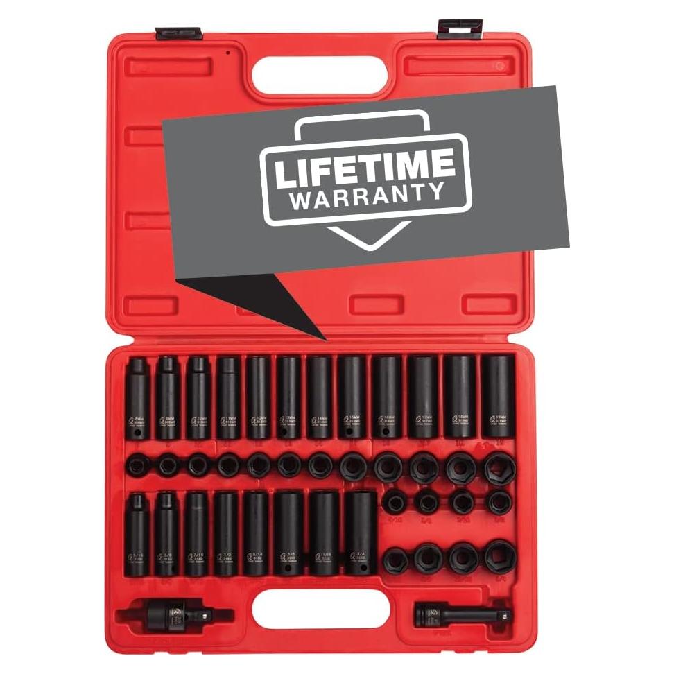 Juego de Enchufes de Impacto Sunex 3342, 42 Piezas SAE/Métrico