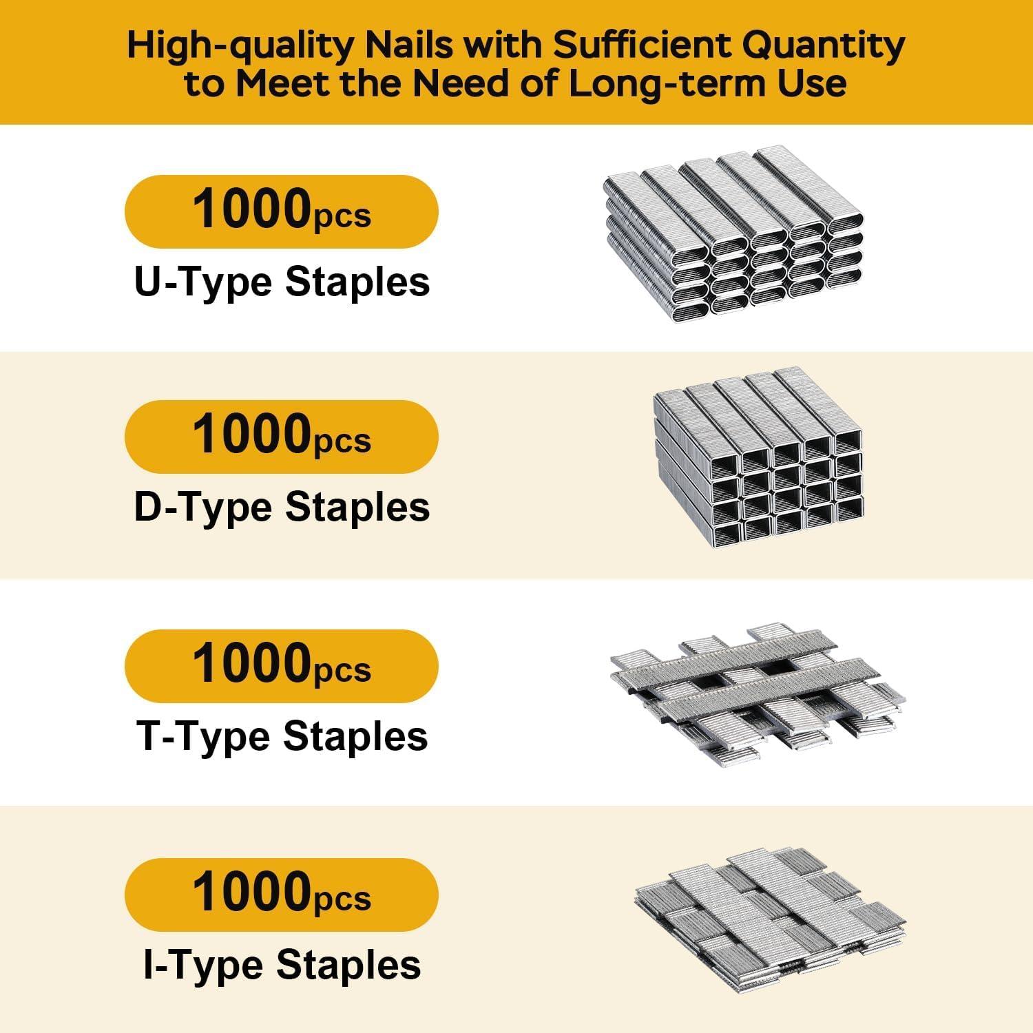Grapadora Manual YEAHOME 4-en-1 con 4000 Grapas