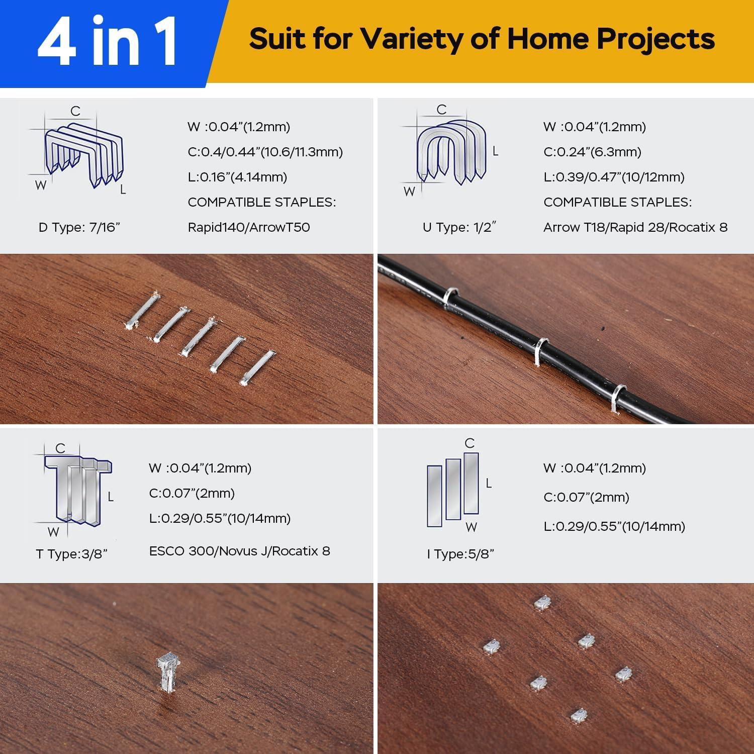 Grapadora Manual YEAHOME 4-en-1 con 4000 Grapas