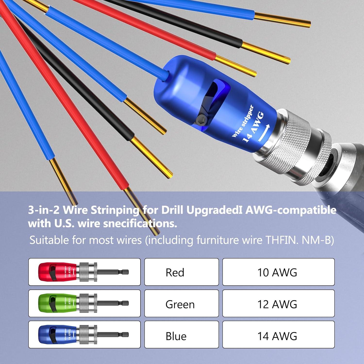 Destripador de Cables HUIZONHOME 3 en 1 para Taladro