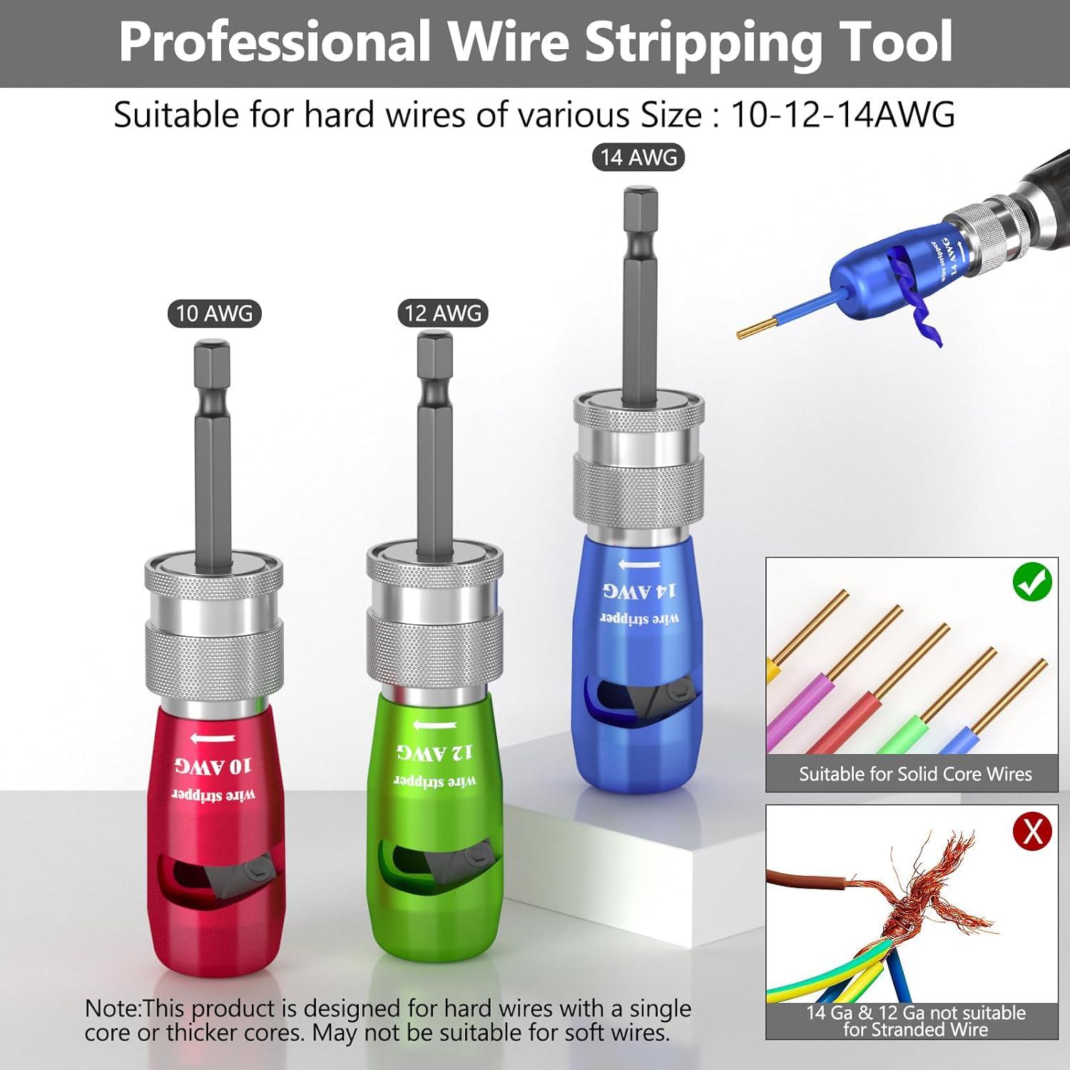 Destripador de Cables HUIZONHOME 3 en 1 para Taladro