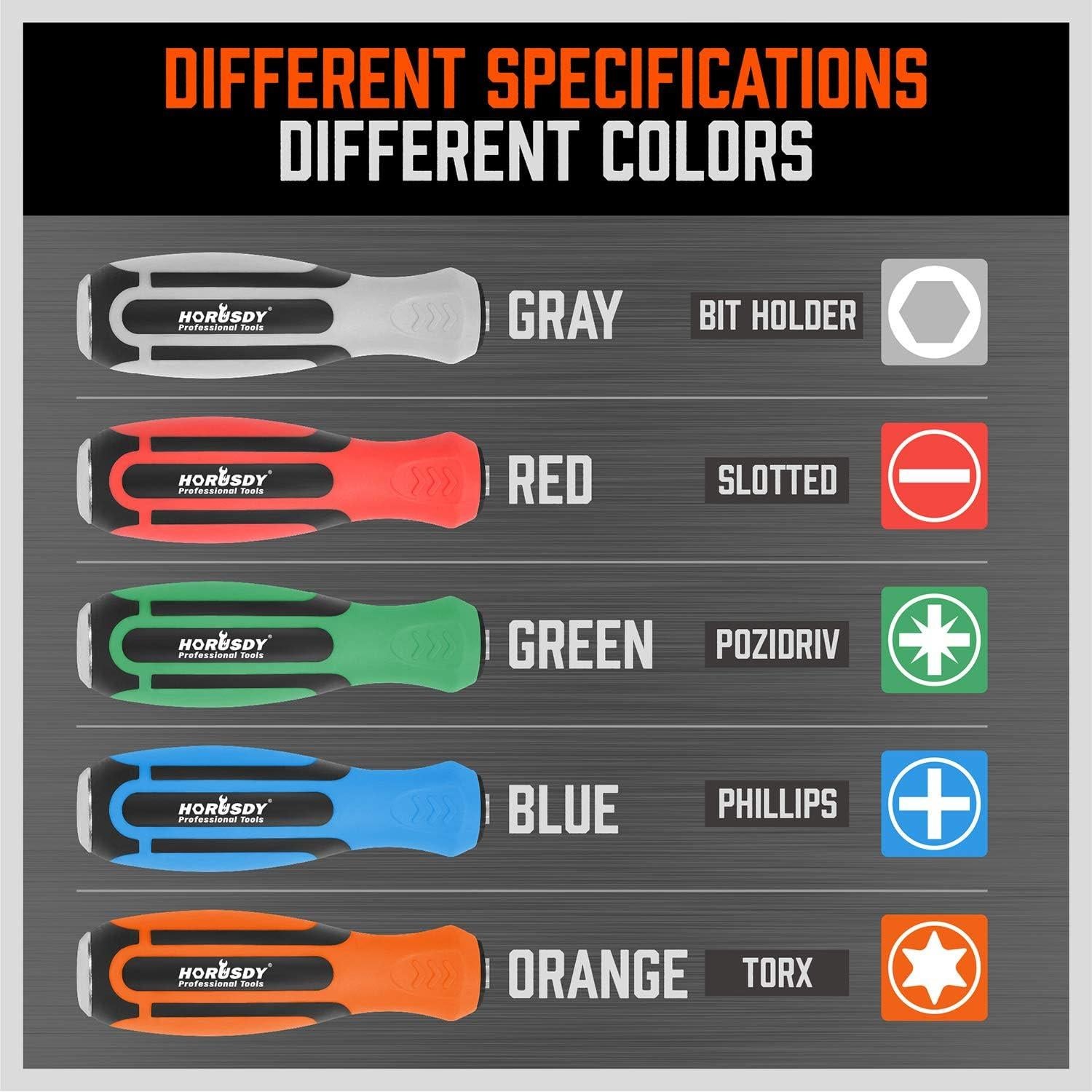 Juego de Destornilladores Magnéticos HORUSDY 44 Piezas