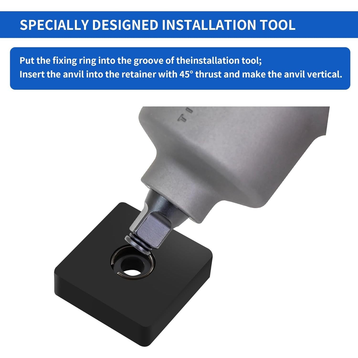 Paquete de 10 Clips de Anillo de Retención Jwodo 1/2" y 3/8"