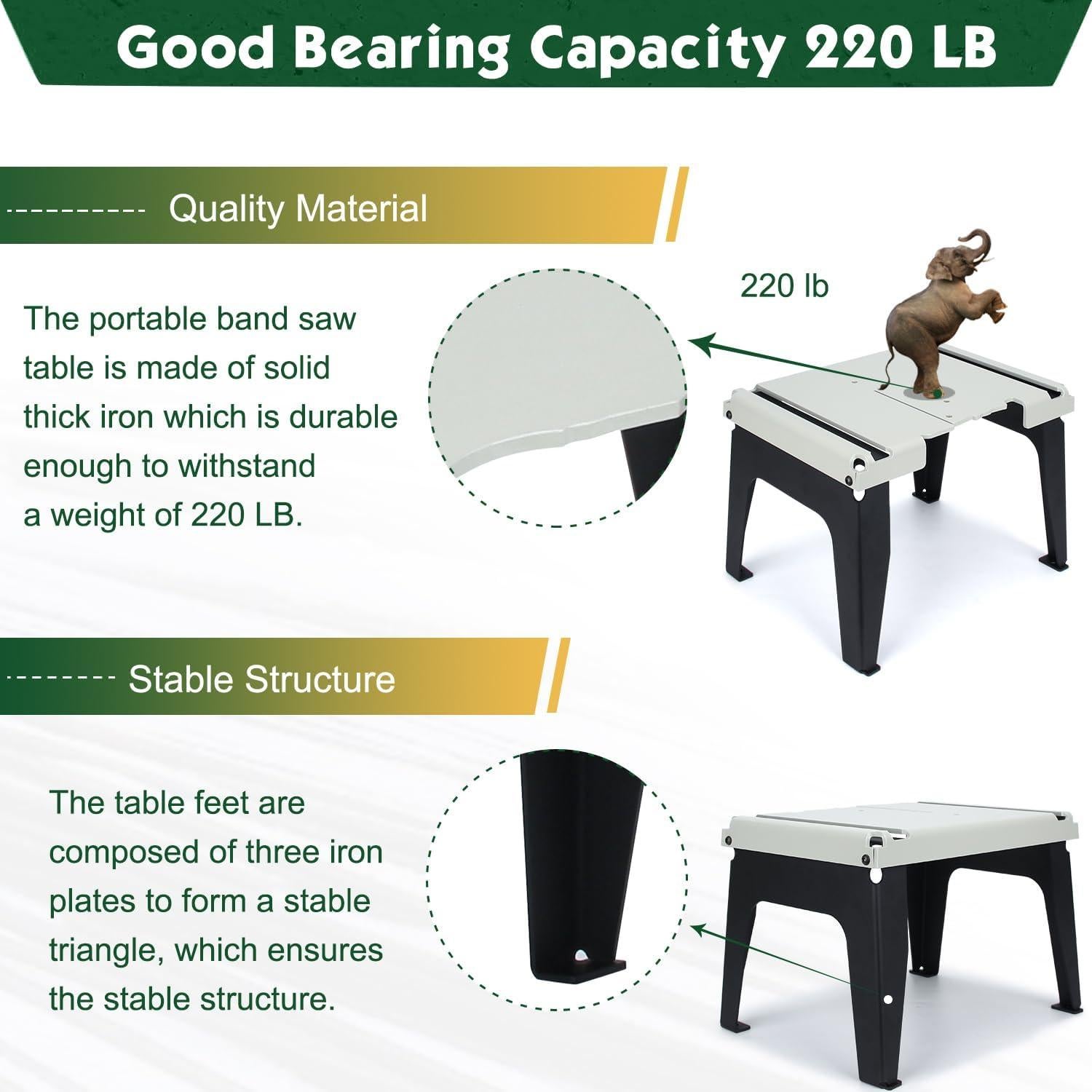 Soporte Mesa Portátil para Sierra de Banda DITKOK 6.8 kg