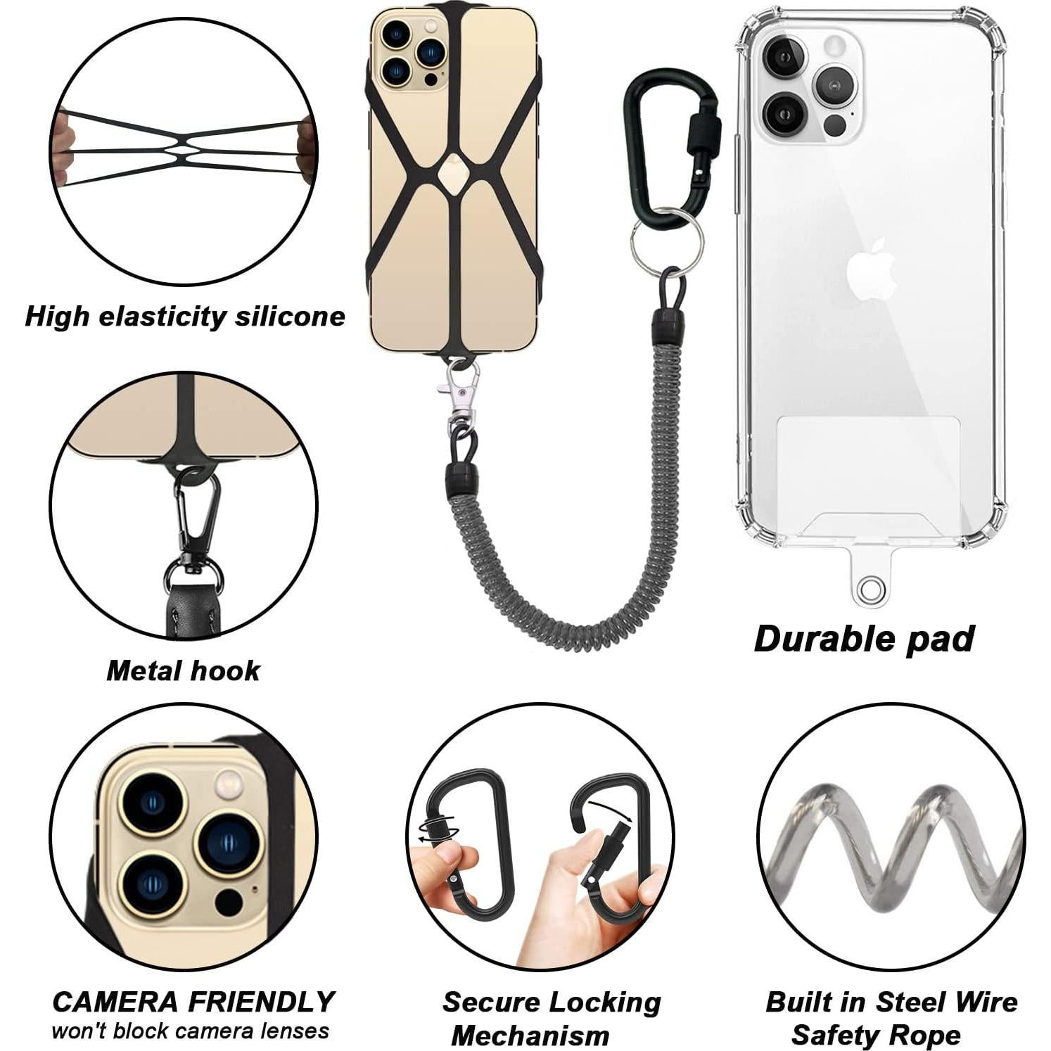 Cuerda para Teléfono DHYLRICHER 2 en 1 con Clip 20 a 101 cm