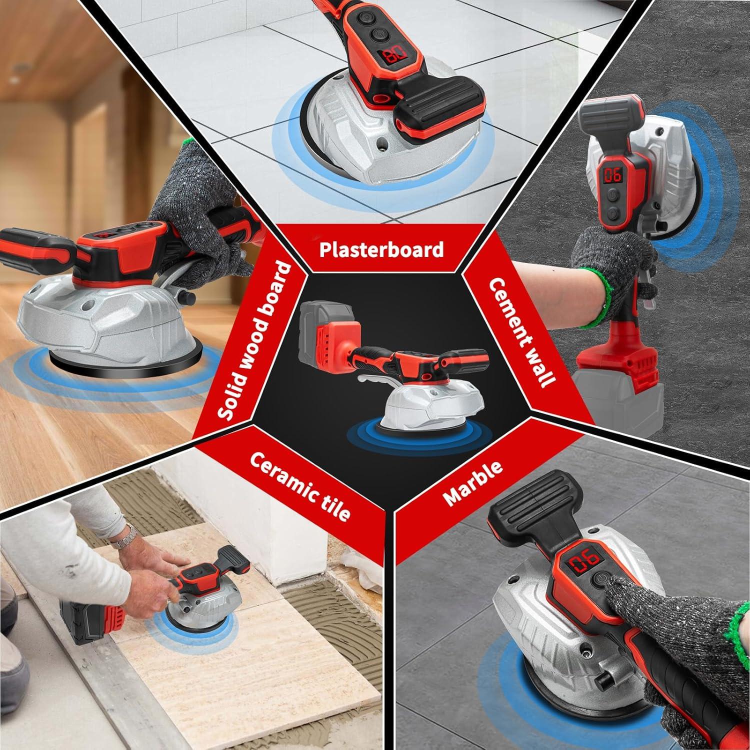 Máquina Vibradora Inalámbrica EXORM 18V para Azulejos