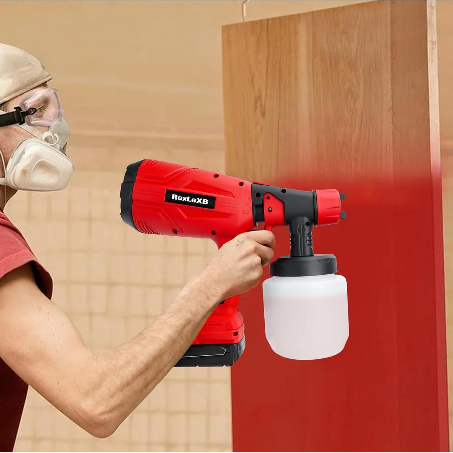 Pulverizador de pintura RexLeLXB 800ml 200W inalámbrico 18V