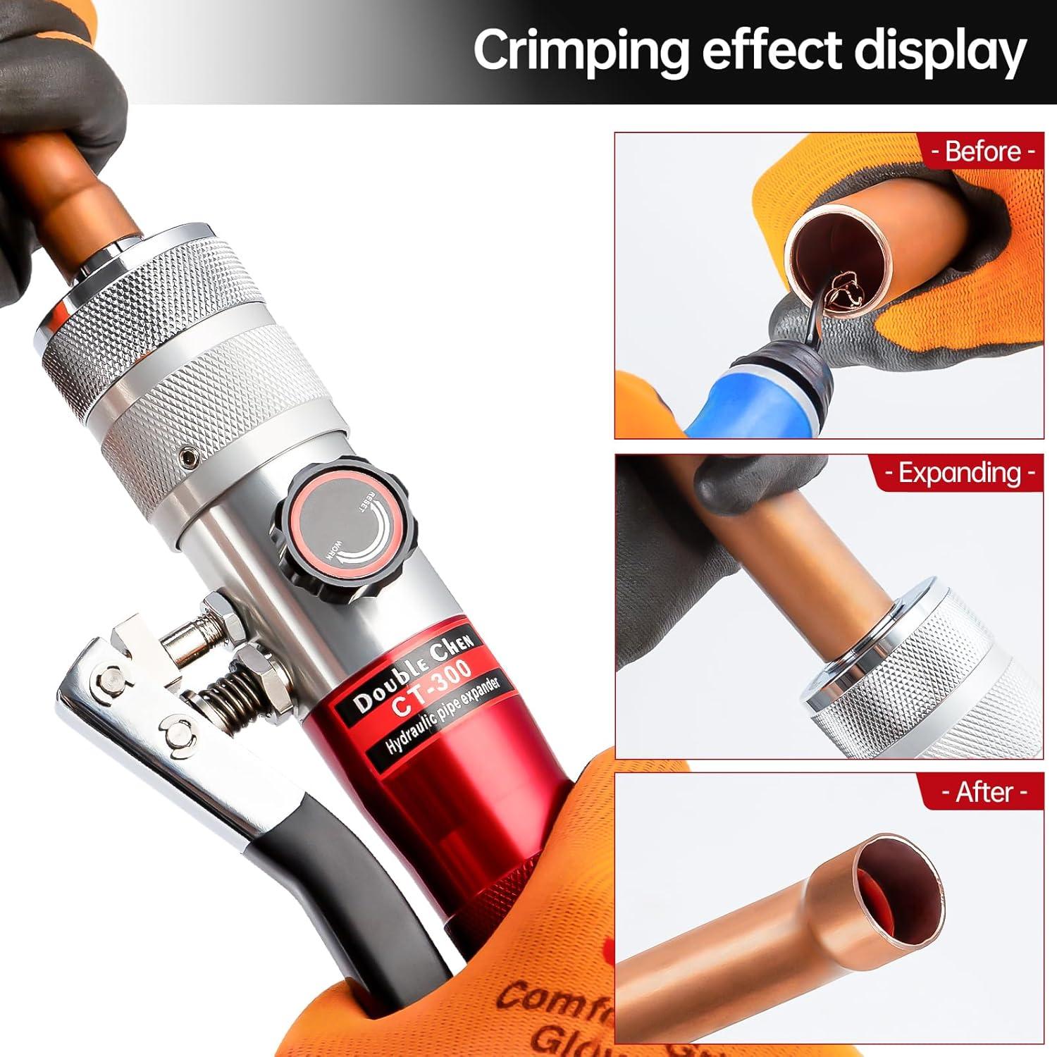 Kit de herramientas de expansión de tubos HVAC DOUBLE CHEN 3-1-8 cm