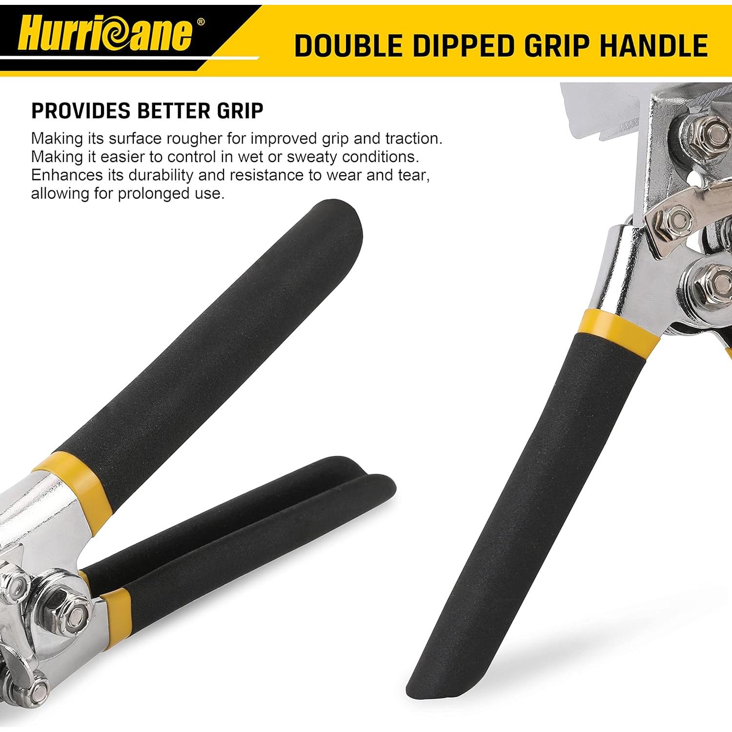 HURRICANE Doblador de Chapa Metálica 15,24 cm Mango Ergonómico