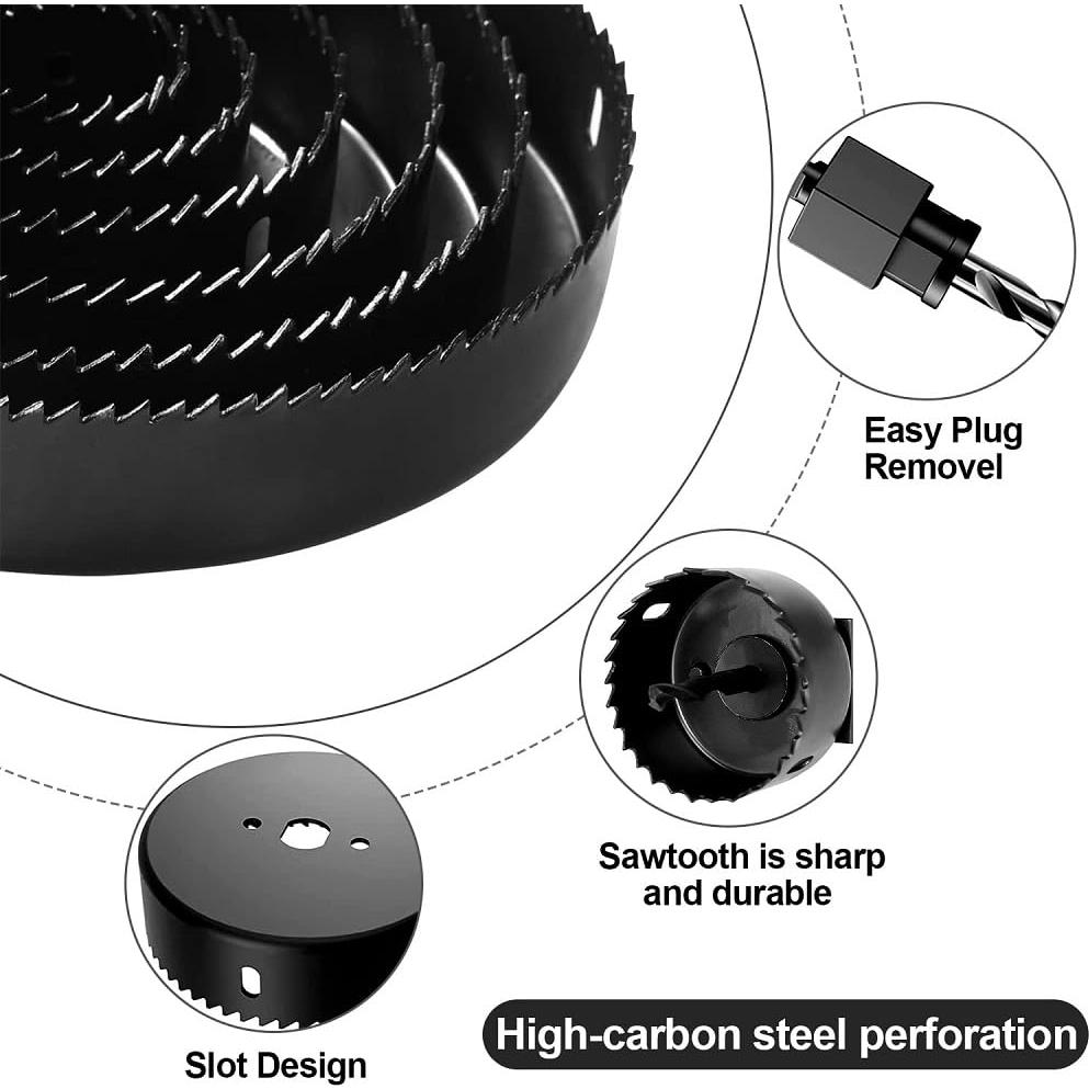 Juego de Sierras de Corona Fixinus 11 Piezas 19-64mm