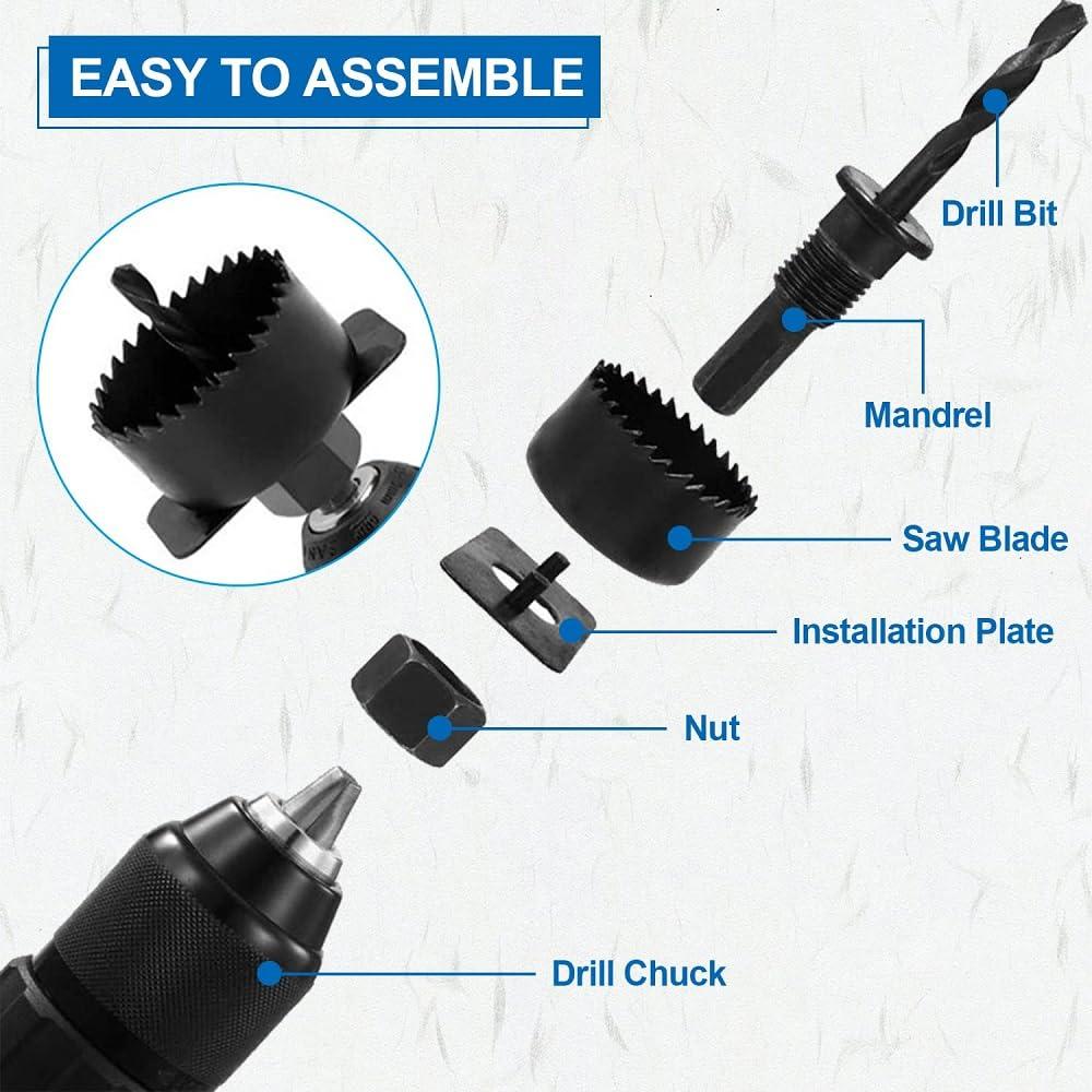 Juego de Sierras de Corona Fixinus 11 Piezas 19-64mm