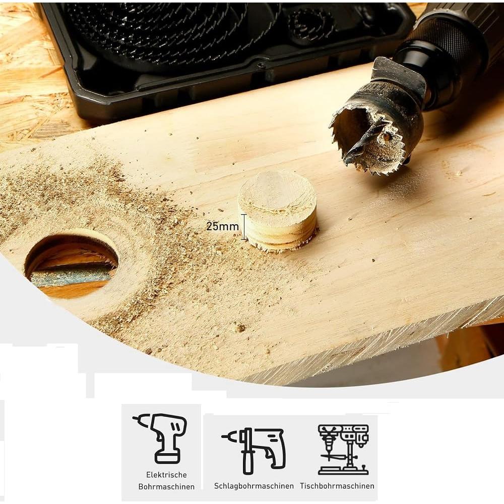 Juego de Sierras de Corona Fixinus 11 Piezas 19-64mm