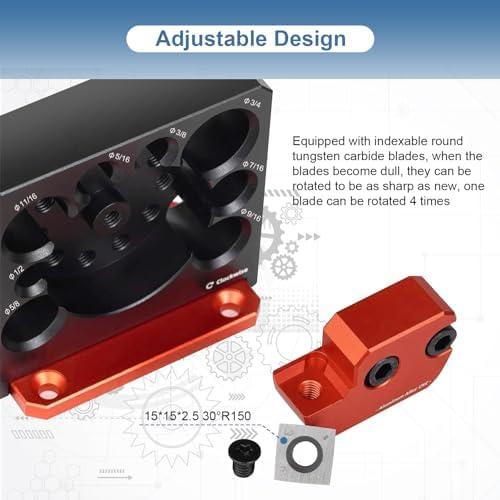 Plantilla Dowel Jig Yosoo 8 Agujeros Ajustable 0,38 kg