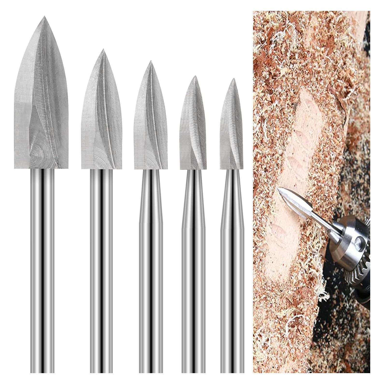 Juego de Brocas para Tallado en Madera FOTYBEI 5 Piezas 3-8 mm