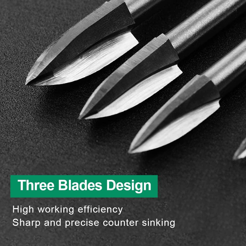 Juego de Brocas para Tallado en Madera FOTYBEI 5 Piezas 3-8 mm