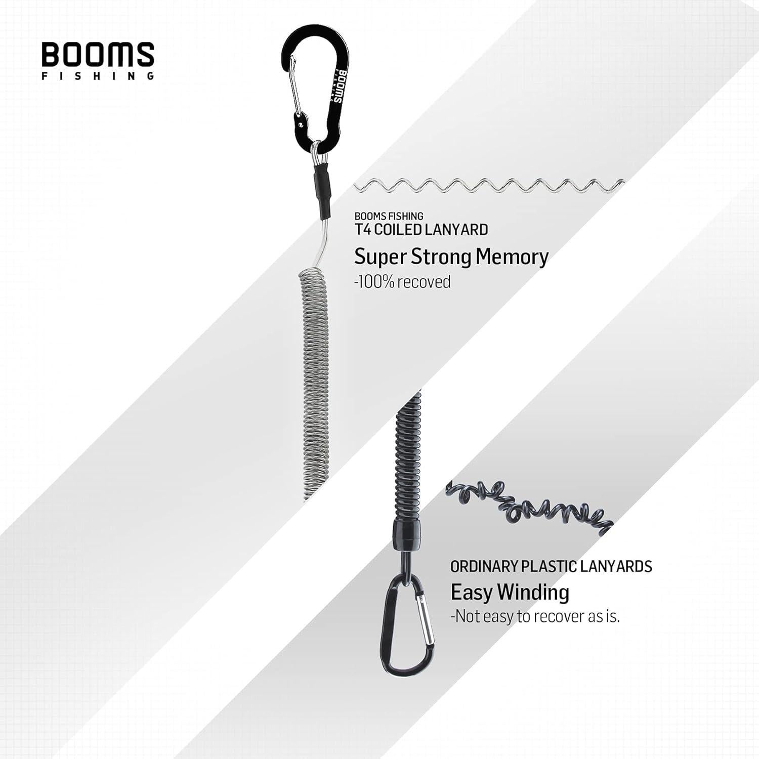 Cuerdas de Pesca Booms Fishing T04 con Mosquetón 6 Piezas