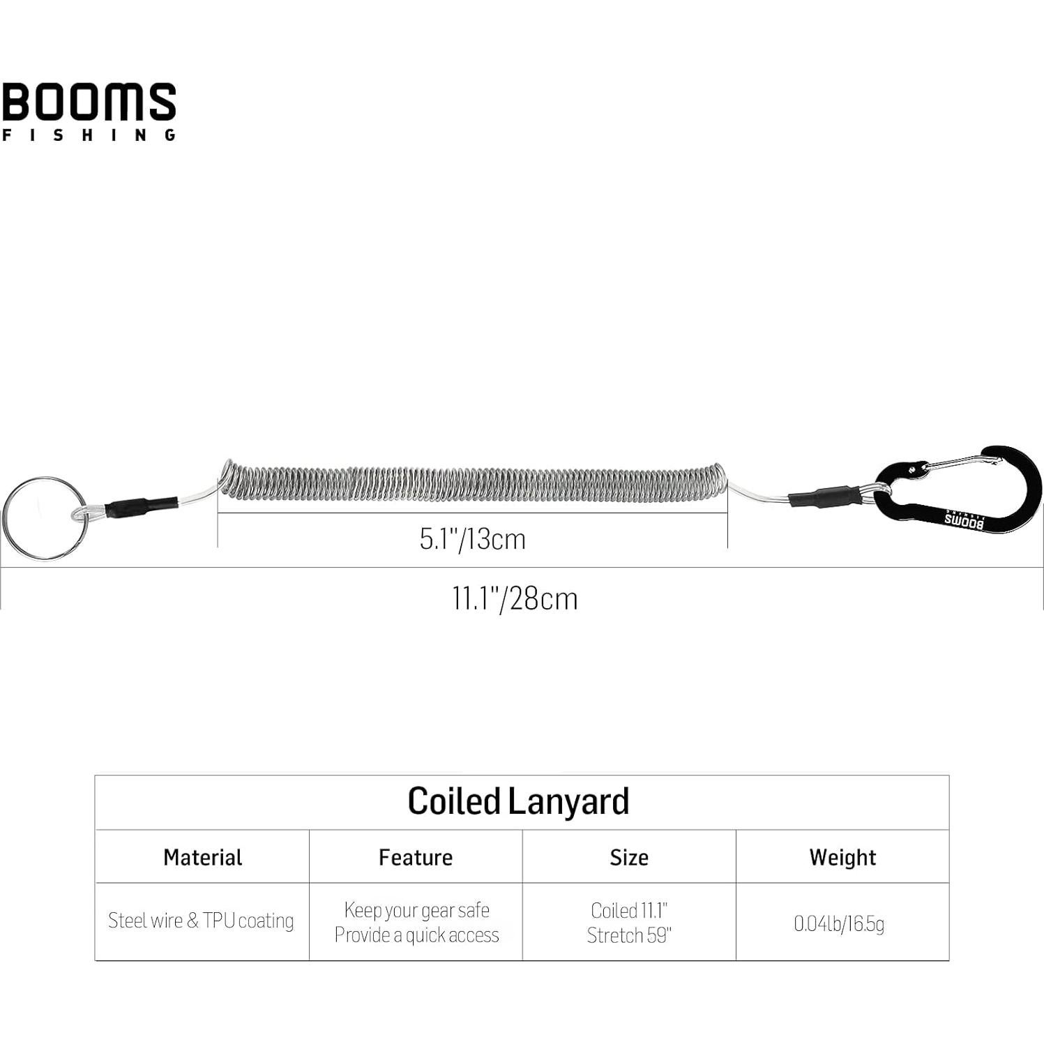 Cuerdas de Pesca Booms Fishing T04 con Mosquetón 6 Piezas