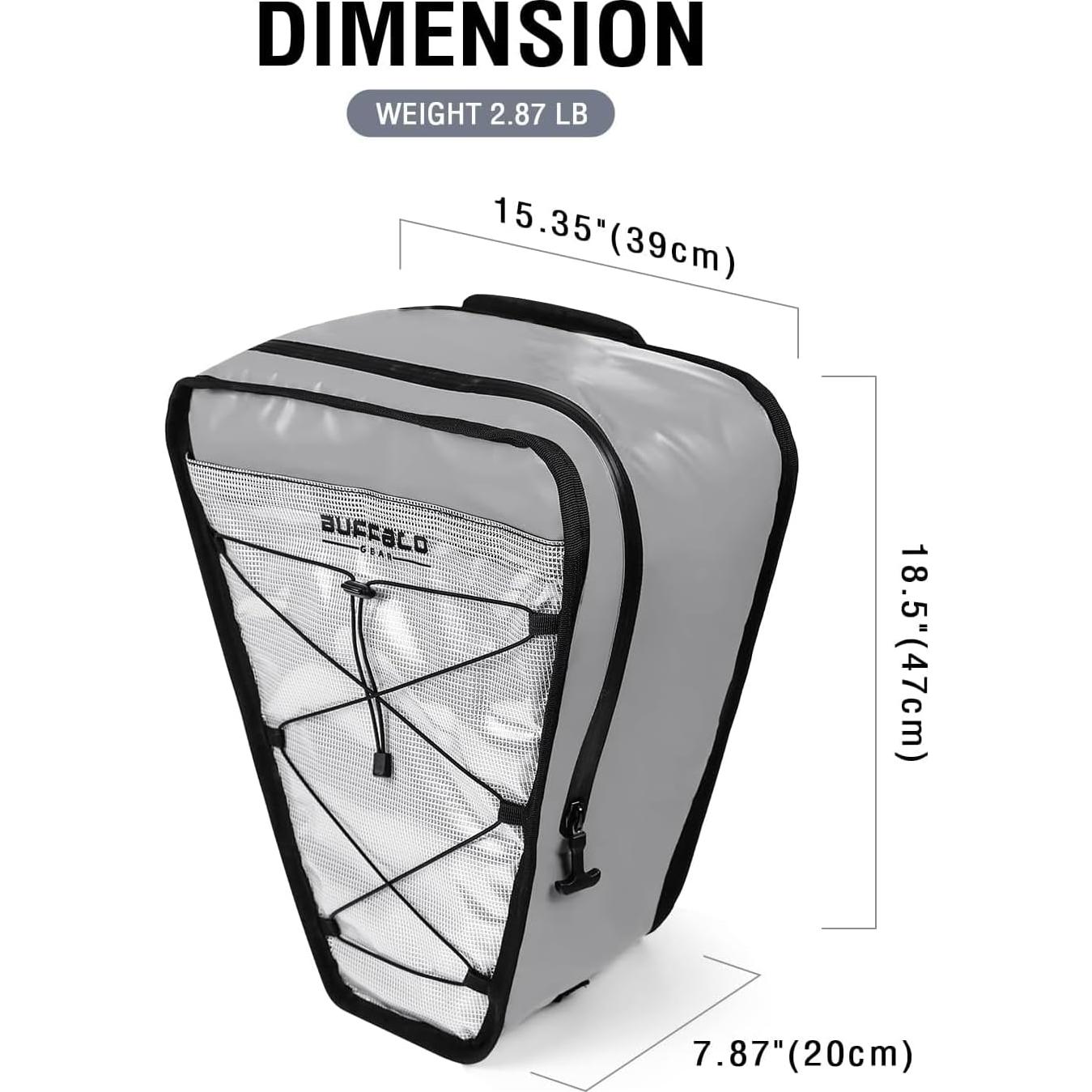 Nevera Aislada Buffalo Gear para Kayak 18.5" Gris