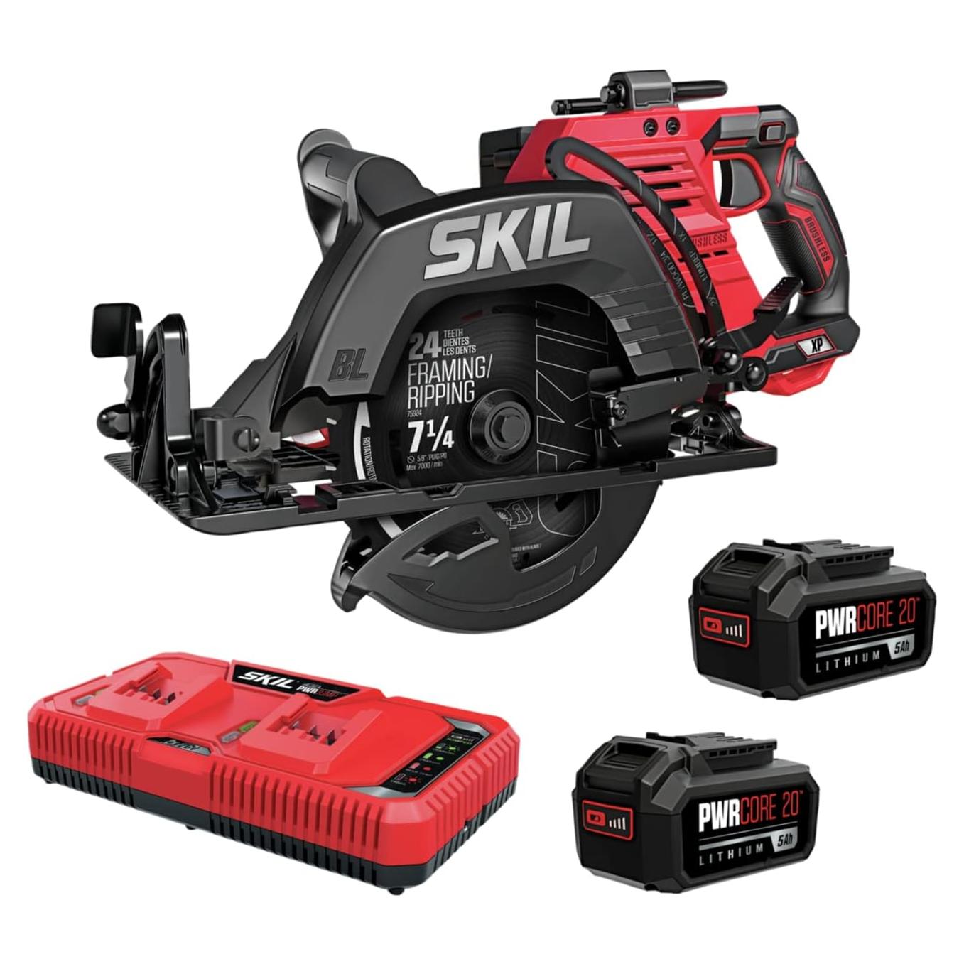 Sierra Circular SKIL PWR CORE 20 7-1/4" 40V Kit 2 Baterías