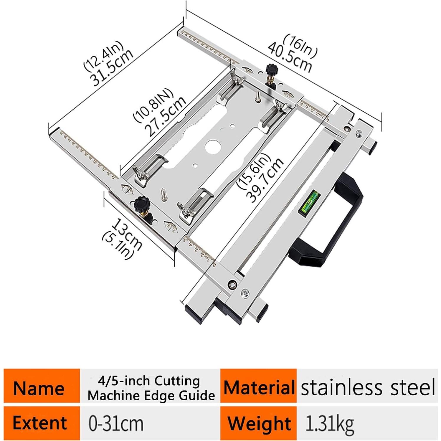 Guía de riel para sierra circular Genérico 39 cm ajustable