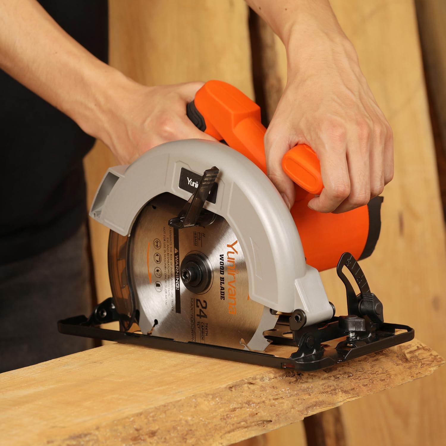 Sierra Circular Eléctrica Yunirvana 11A 6000RPM 18.42cm