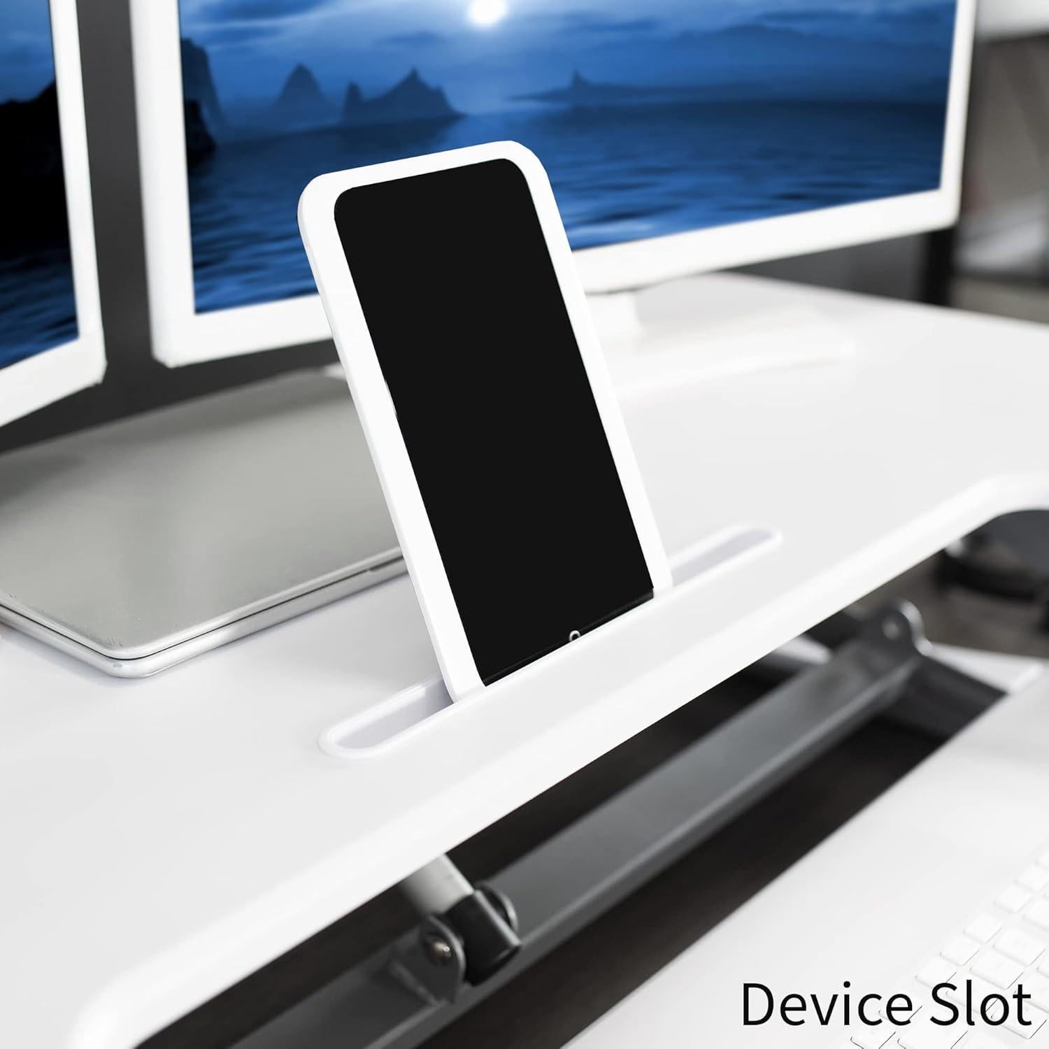 Escritorio Elevable Eléctrico VIVO 106 cm Blanco Ajustable