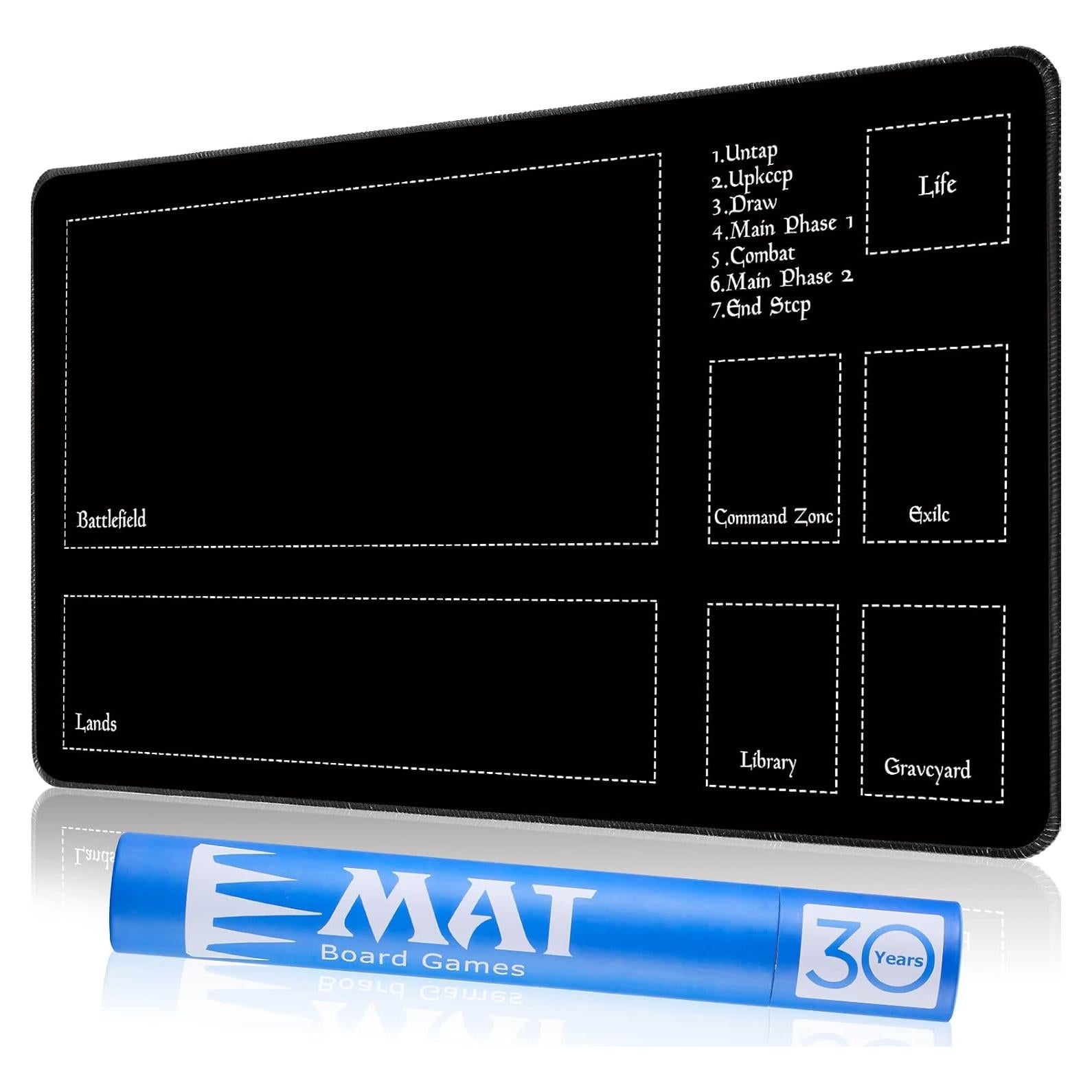 Alfombrilla de Juego MTG Biouai Negra 60x35 cm con Estuche