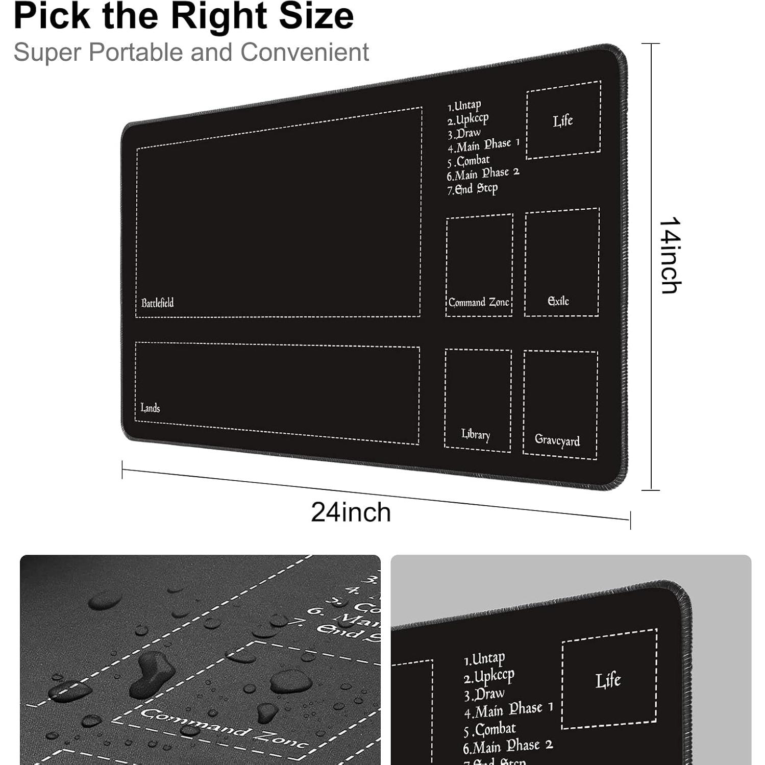 Alfombrilla de Juego MTG Biouai Negra 60x35 cm con Estuche