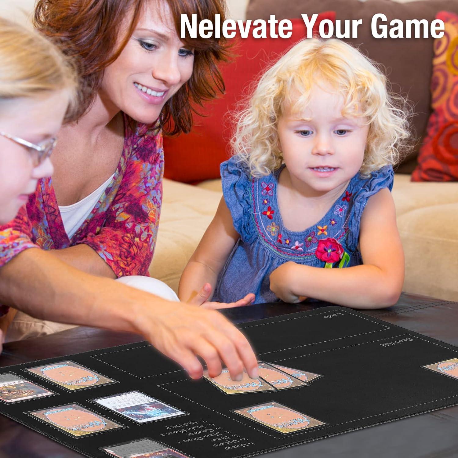 Alfombrilla de Juego MTG Biouai Negra 60x35 cm con Estuche