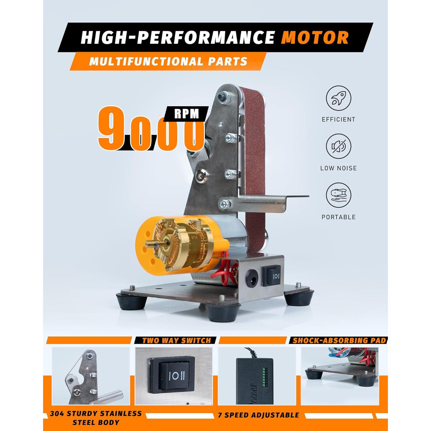 Mini Lijadora de Banda Blissthrill 24V 7 Velocidades